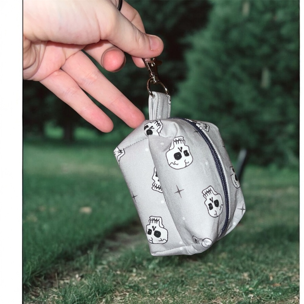 Handmade Skull Poop bag holder